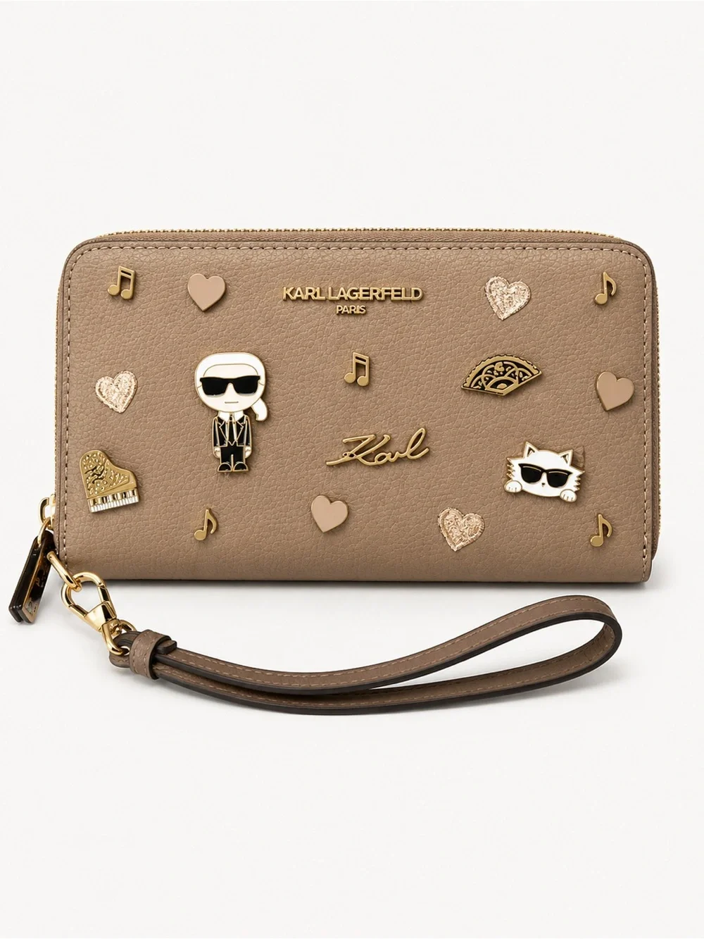 Karl Lagerfeld Paris Women’s Zip Around Wallet / Wristlet